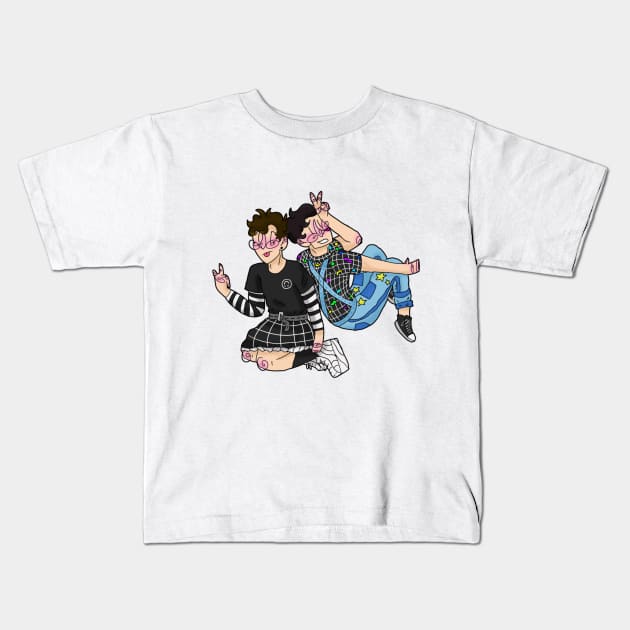 Colorful dnp Kids T-Shirt by TheStickPeople